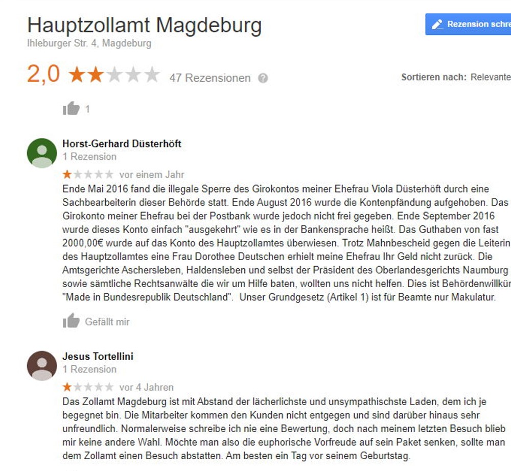 Kommentar Hauptzollamt 2016 mit 1000pix